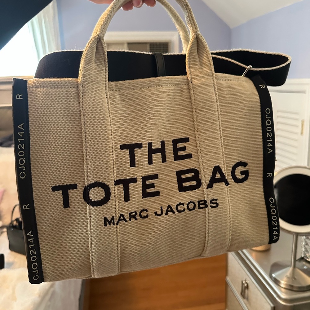 Marc Jacobs Cream and Black Tote Bag